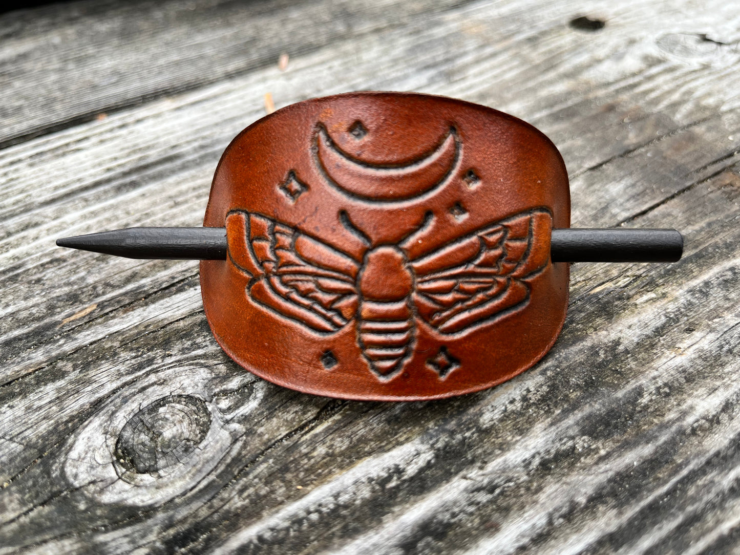 Moth & Moon Hair Slide