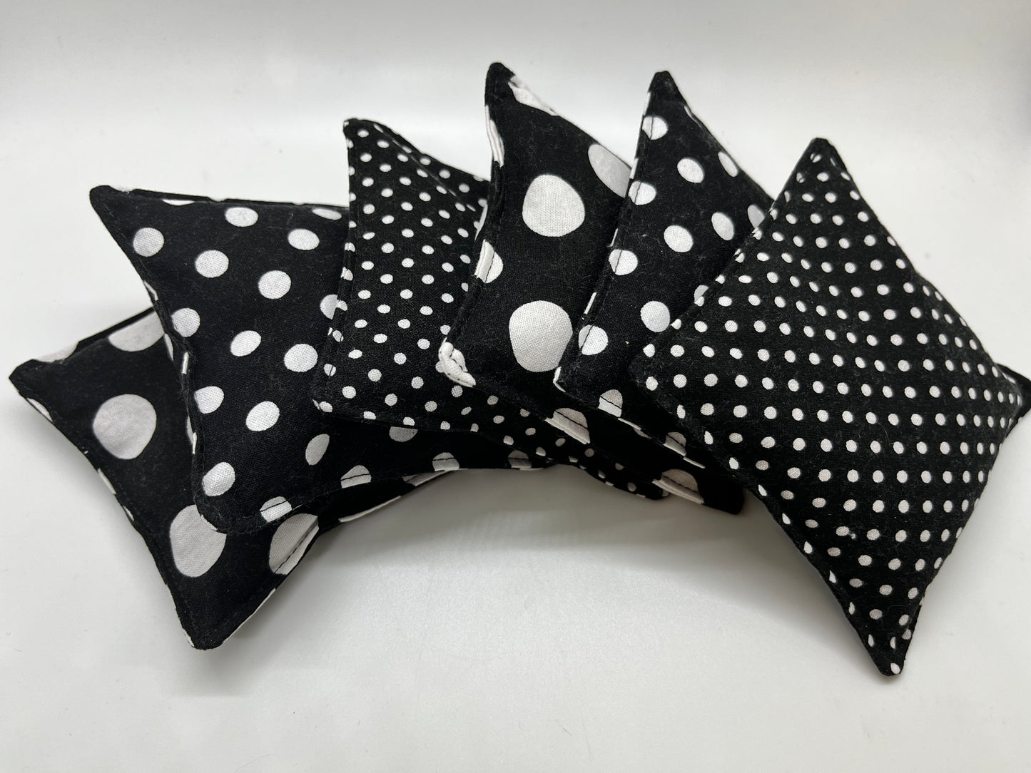 Black & White Beanbags: rice filled