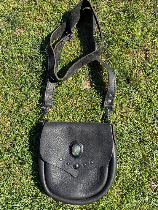 Crossbody purse/beltbag with Labradorite