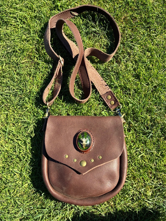 Crossbody purse/beltbag with mouse skull