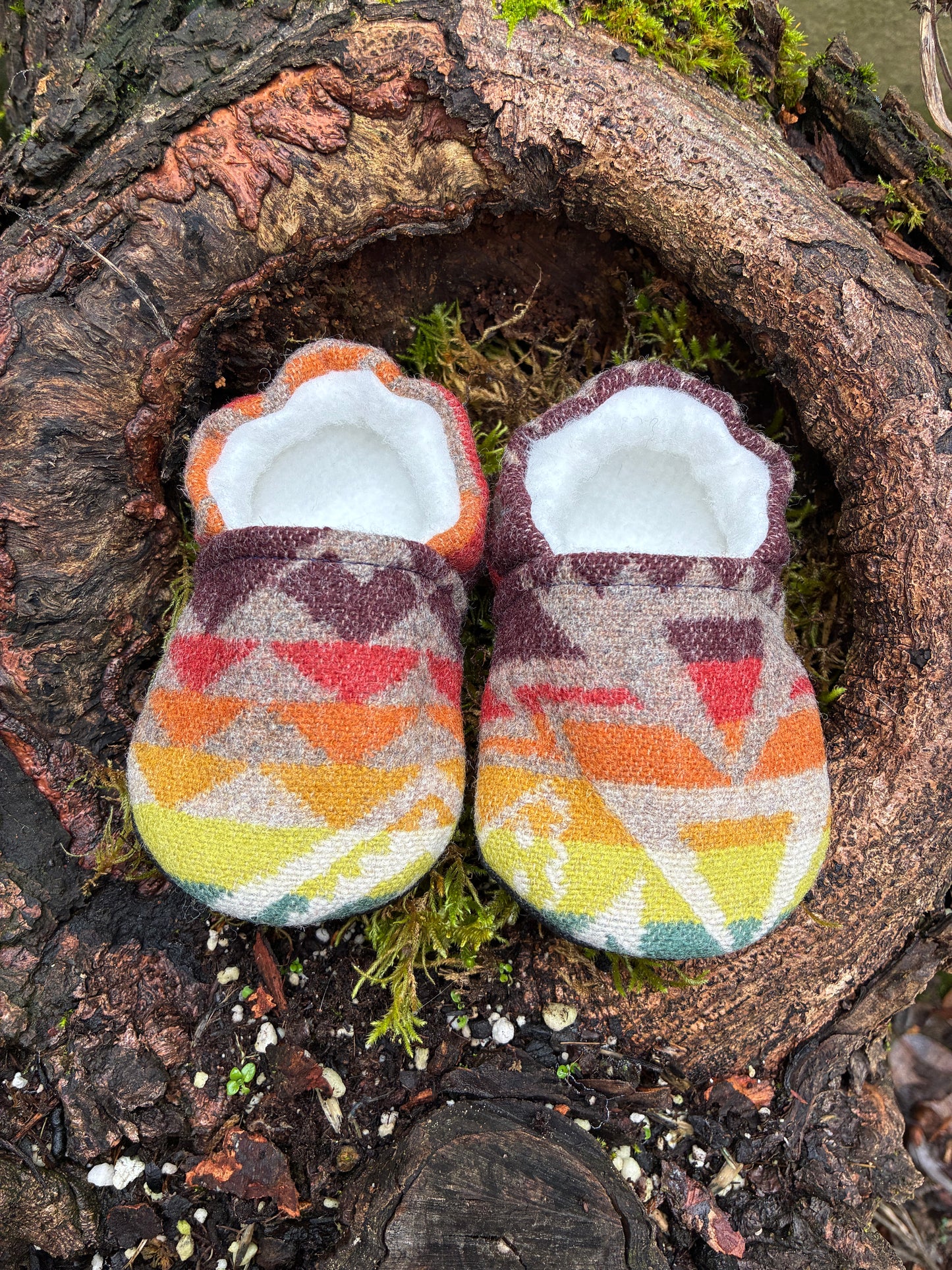 Wool booties